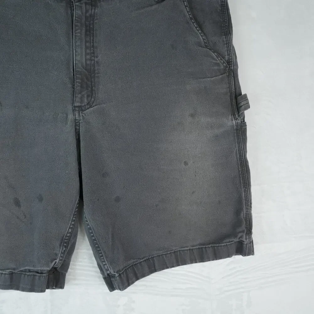 Carhartt Shorts Mens‎ 42x10 Gray Stained Workwear Cargo Utility Carpenter 103652